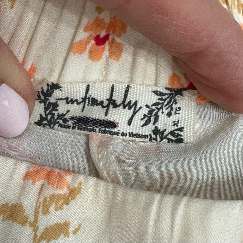 Free People Intimately First Choice Lounge Pant Comfy Wrap-Front Floral Size XL - Picture 10 of 15